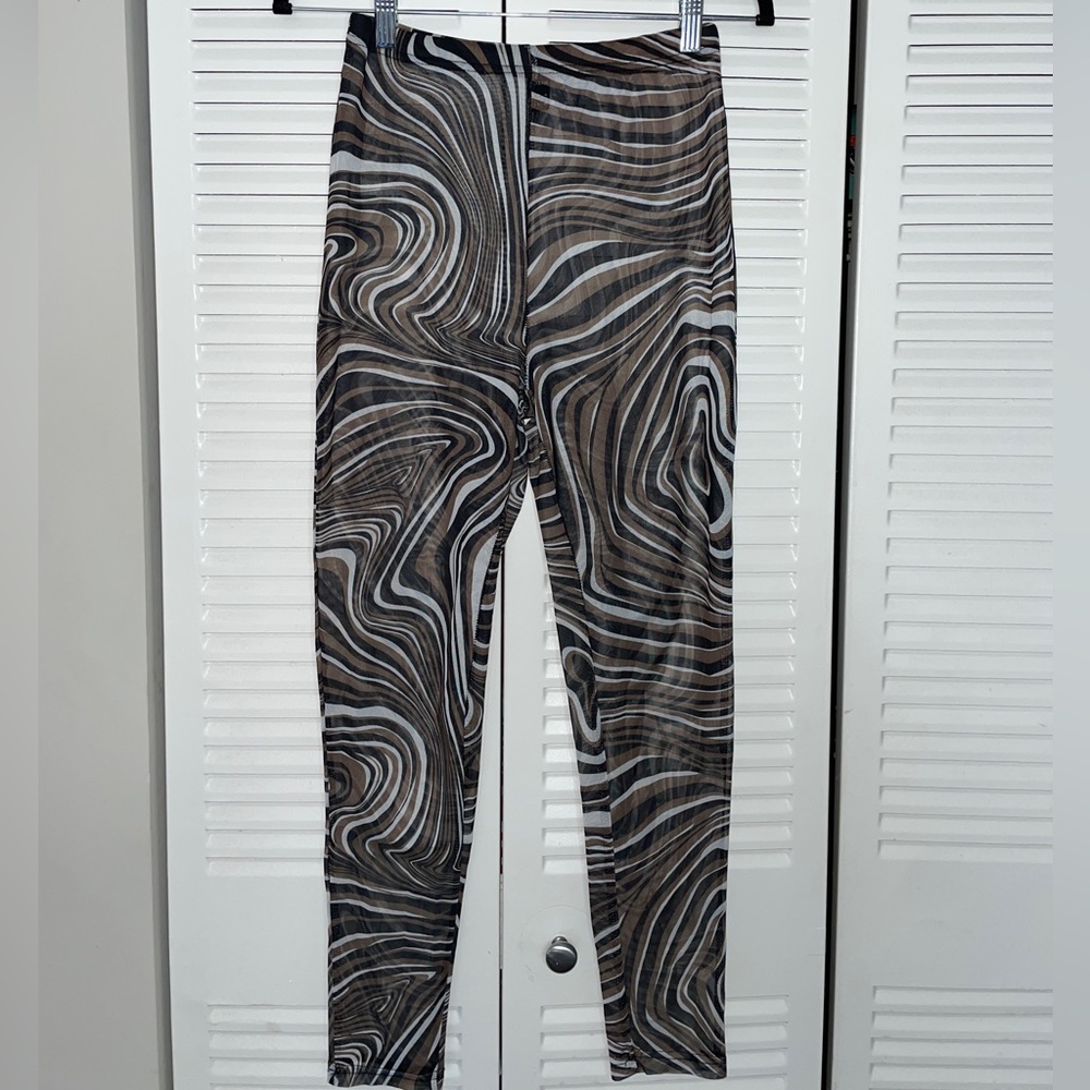 SHEIN- Mesh Marble Leggings